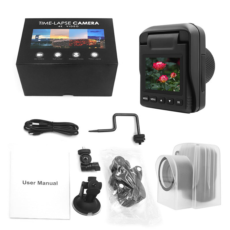 4K Time-Lapse Camera for Construction Sites with Night Vision - Black