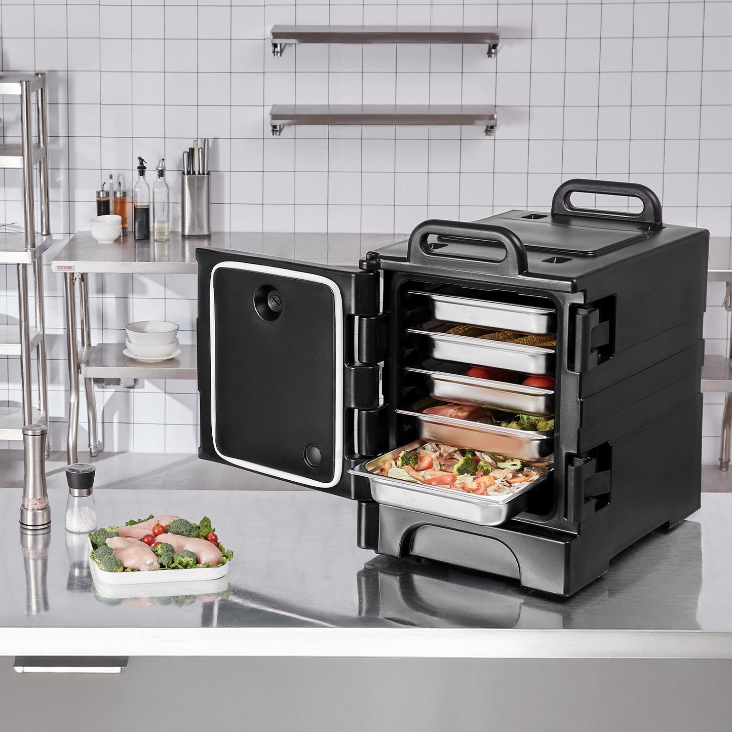 Insulated Food Carrier for Catering - 81QT Stackable Dishbox