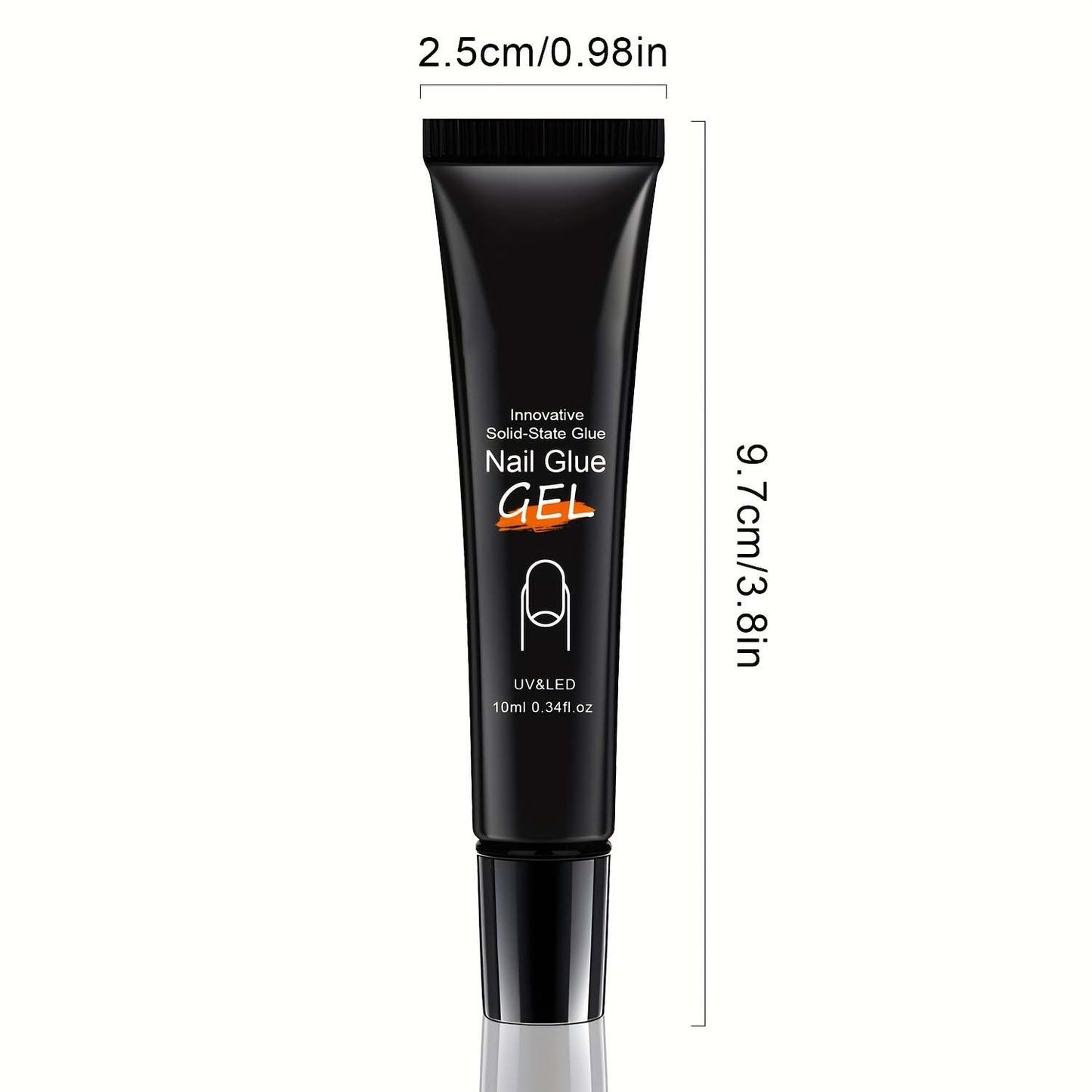 Multi-Functional Nail Glue for Nail Art - Transparent, 10ML, 1 or 3 Pack