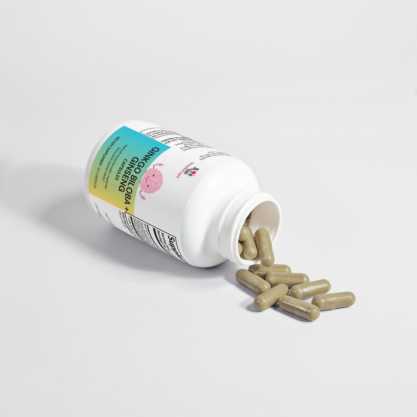 Ginkgo Biloba and Ginseng Supplement - 60 Capsules for Cognitive Support