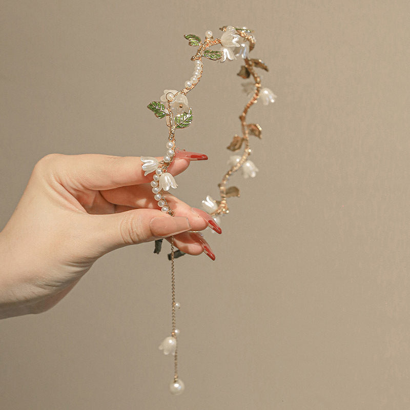 Elegant Pearl Tassel Headband - FS1160