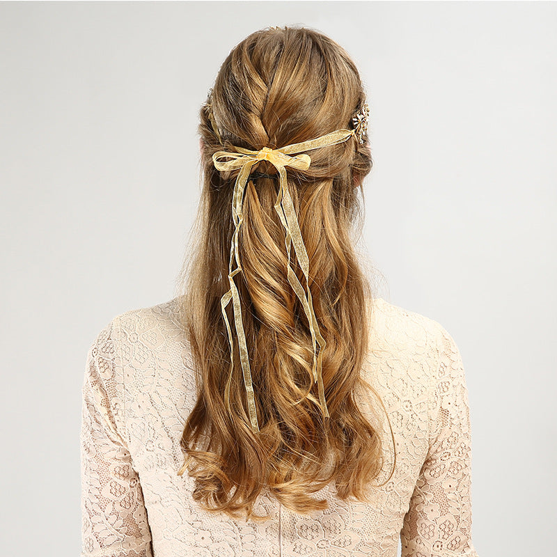 Korean Style Bridal Headwear Accessories Hairband with Leaves - Silver, Gold, Rose Gold