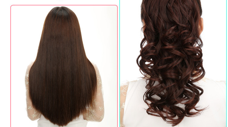 Dark Brown 40cm Ponytail Wig for Women Braid and Tie Hair Extension