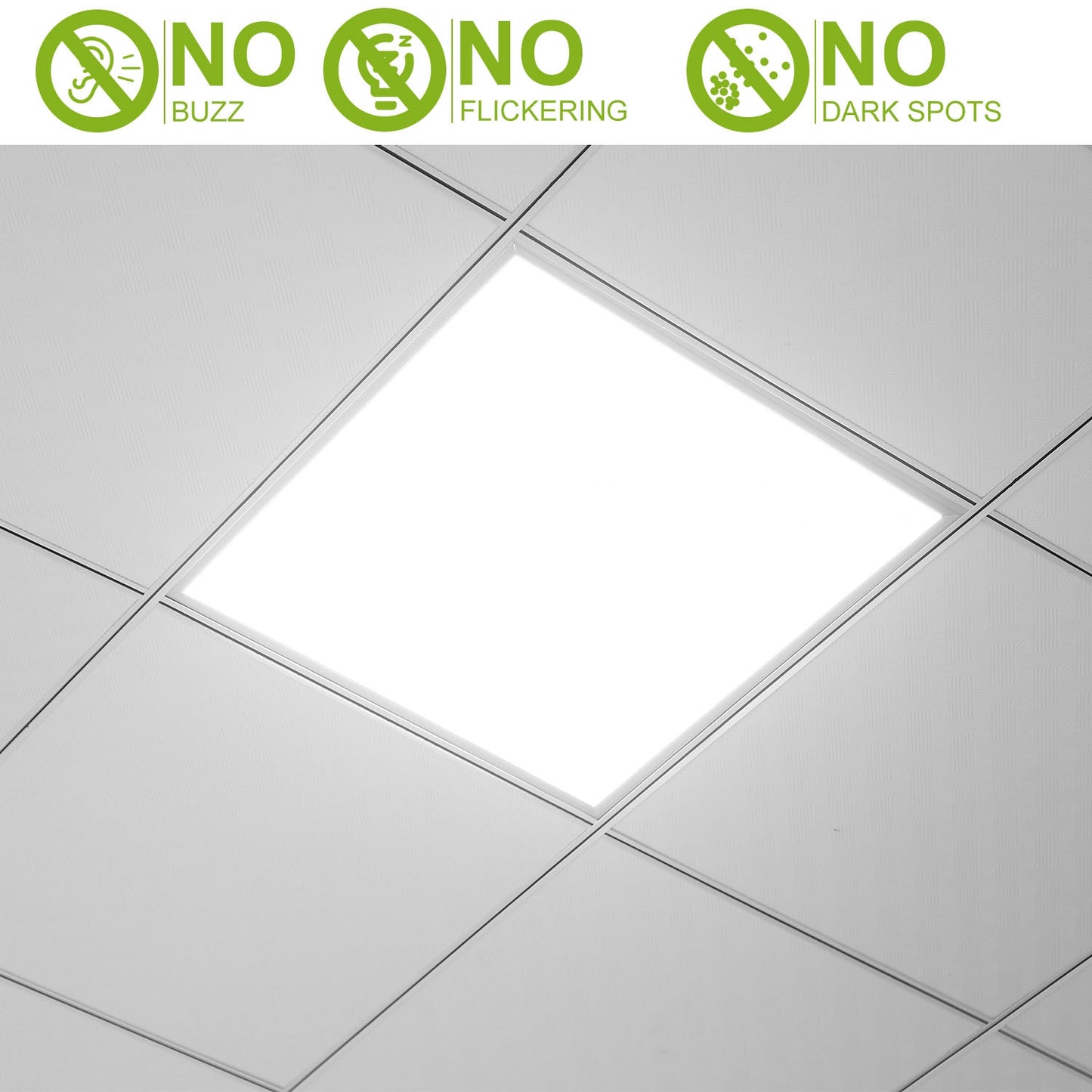 LED Panel Ceiling Light 2FT x 2FT Flat Flat Panel Light Modern Fixture