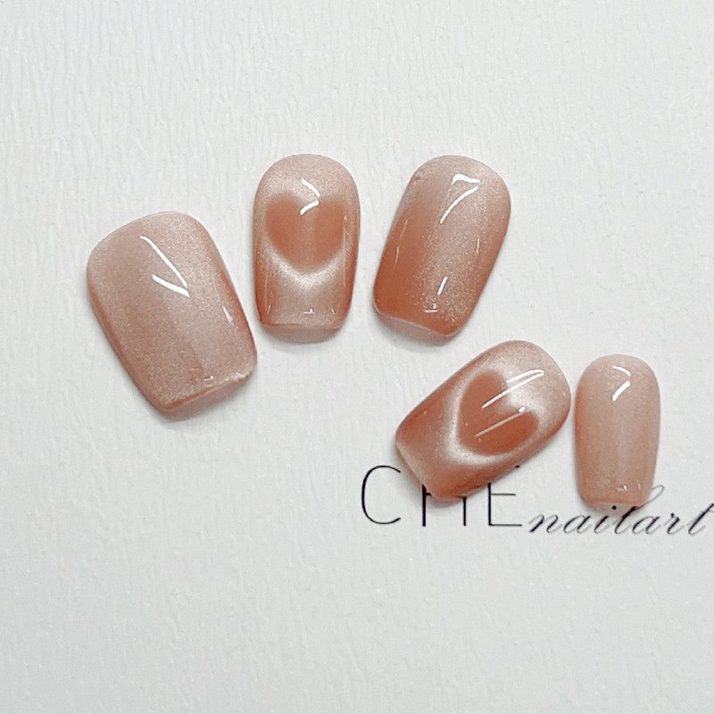 Handmade Nail Sticker Love Cat's Eye - Short Square