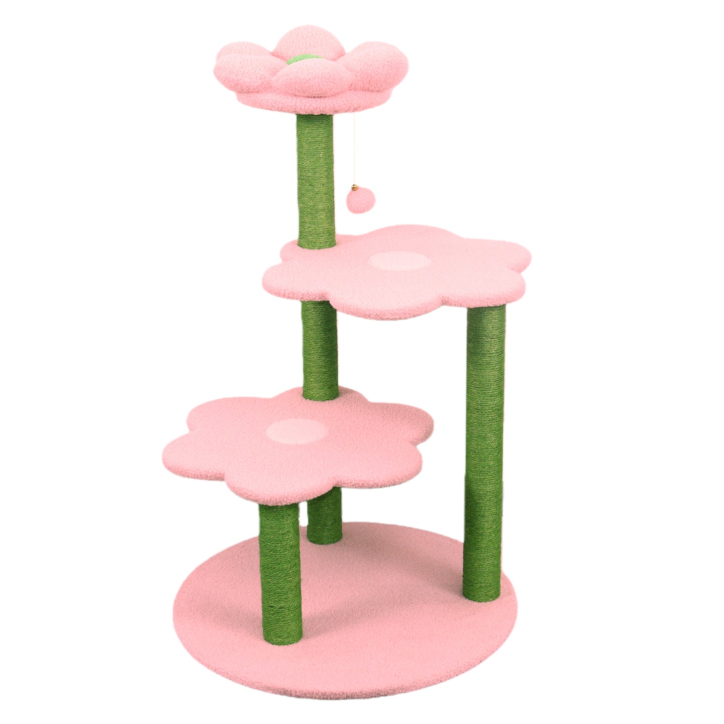 Pink Multi-Level Cat Tree with Removable Cozy Perch & Scratching Posts - Climbing & Resting Furniture for Cats and Kittens