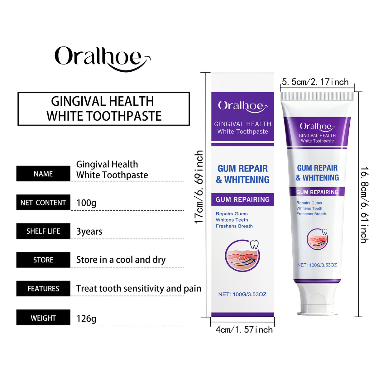 Gingival Repair Toothpaste 100g - Camellia & Chamomile