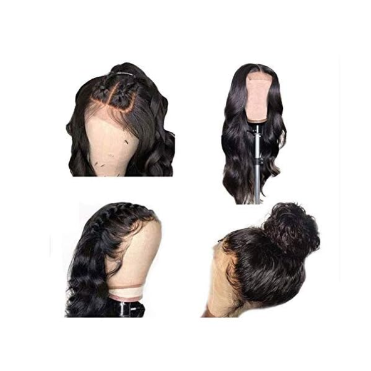 Body Wave Human Hair Lace Closure Wig - 150% Density Natural Color