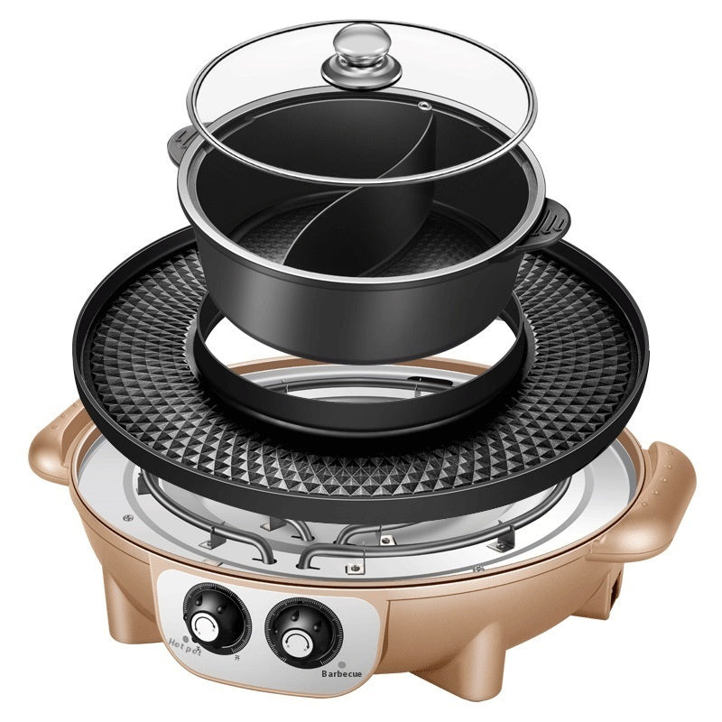 Korean-Style Electric Hot Pot & Grill Multi-Functional All-in-One Cooker