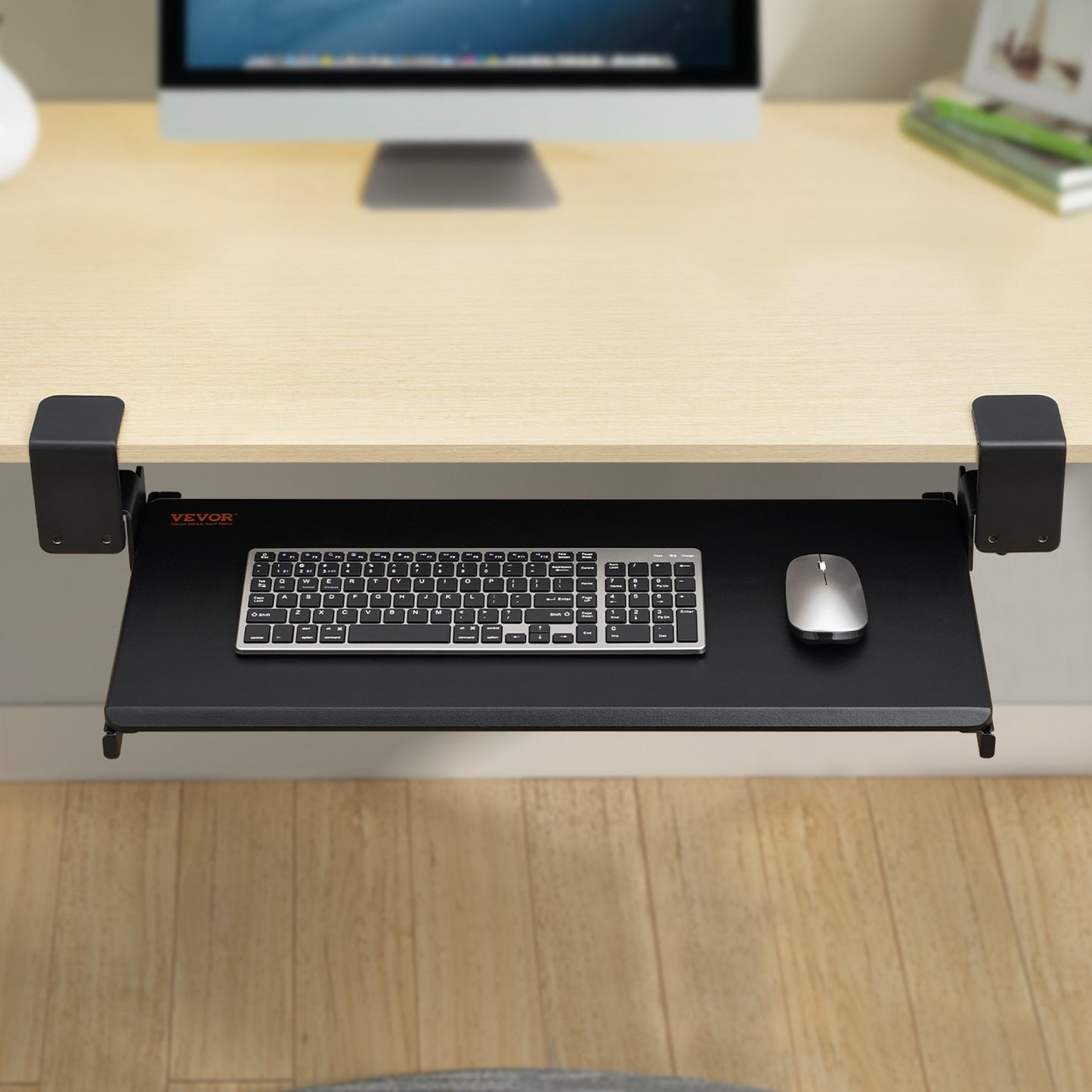 Ergonomic Pull-Out Keyboard Tray Under Desk - 26.8 x 11 Inch