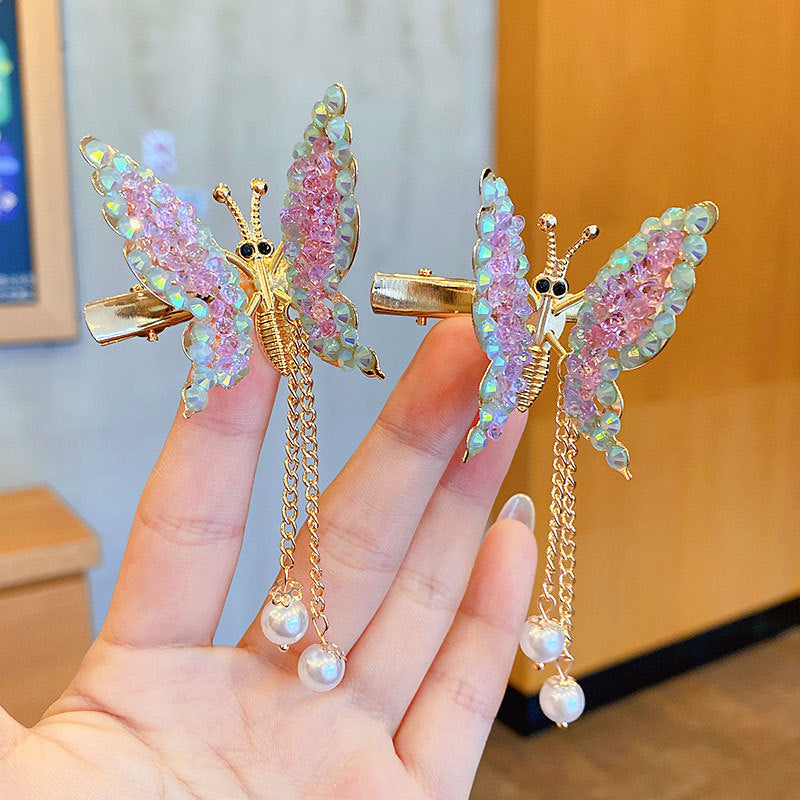 Butterfly Hair Clips Pearl Hairpins Accessories