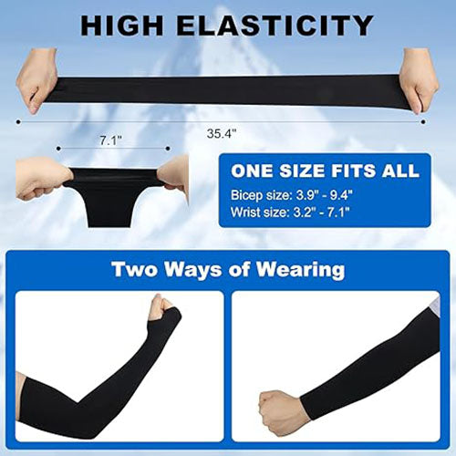 Cooling Ice Silk Sun Sleeves - UV Protection Arm Guards for Outdoor Activities