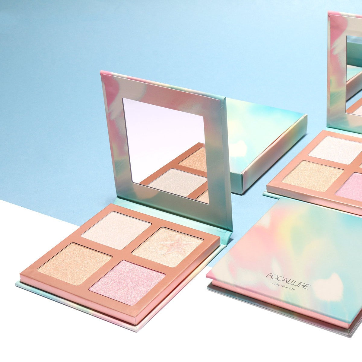 Highlighting Powder FA63 - Pink Face Makeup Powder for All Skin Types