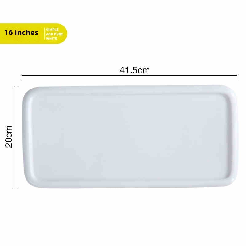 Rectangular Ceramic Bread Plate Cake Tray - 10 to 16 Inch Sizes
