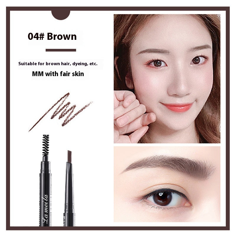 Waterproof Double-Headed Eyebrow Pencil - Natural Long-Lasting Makeup Tool