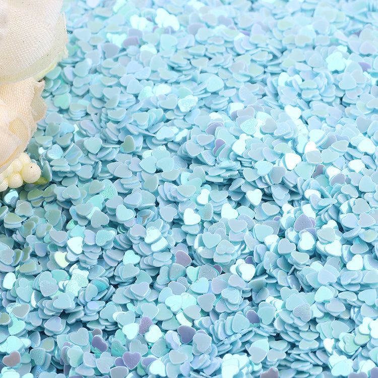 Iridescent Heart-Shaped Sequin Garment Accessories 500g Bulk Pack