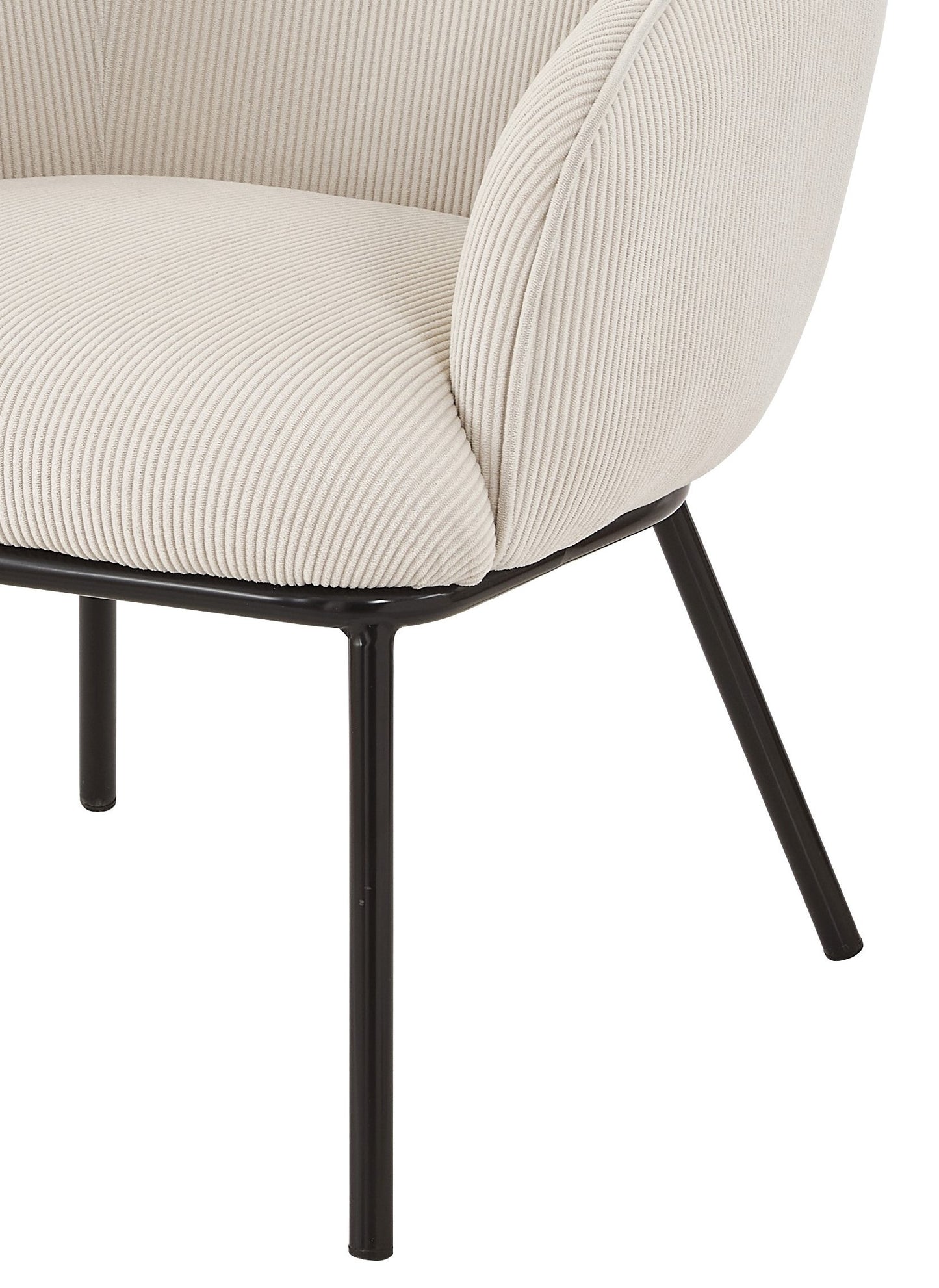 Modern Corduroy Accent Chair, Upholstered Armchair With Metal Legs,