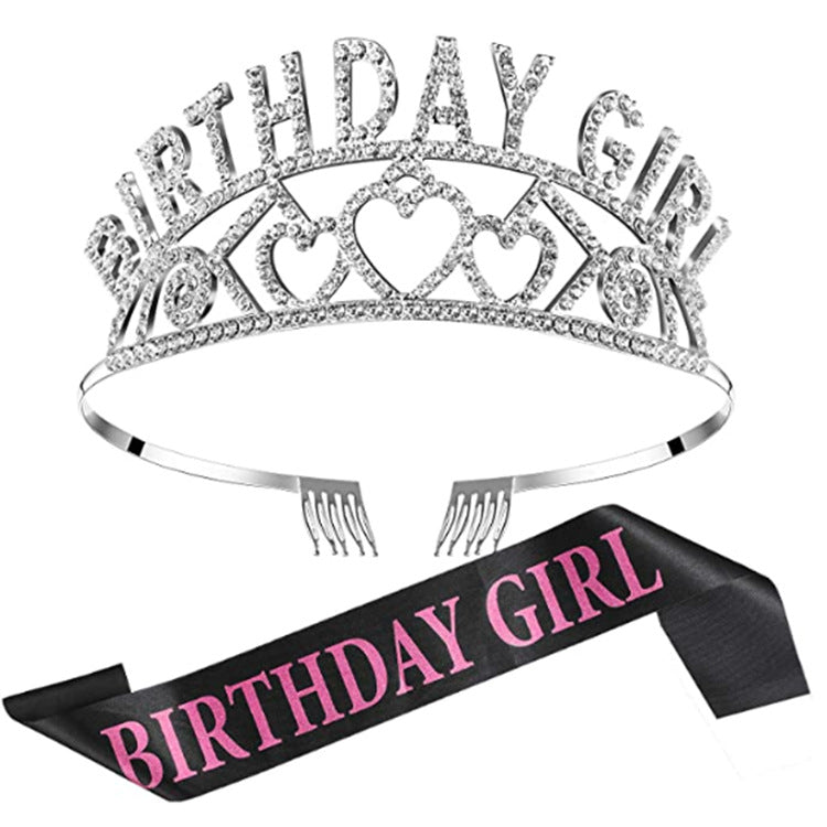 Diamond Crown Tiara Headband Party Decoration