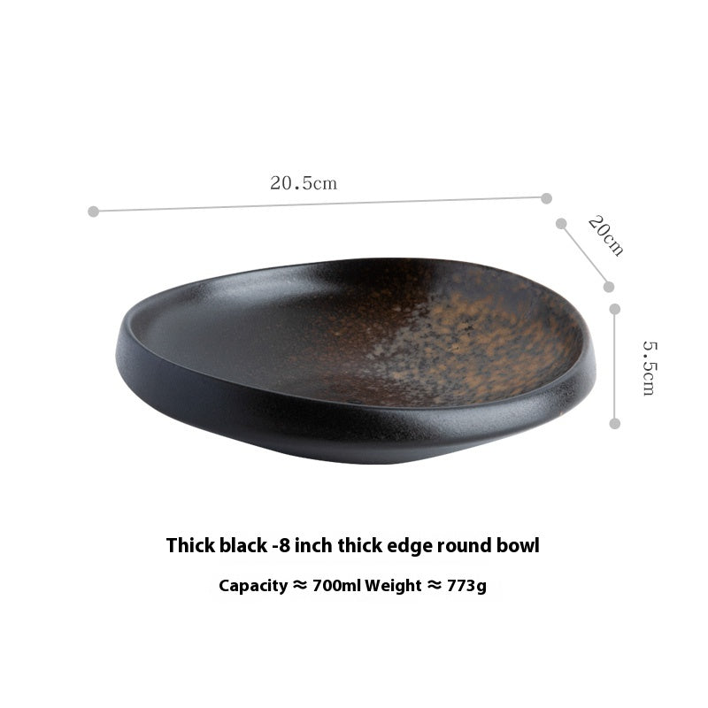 Ceramic Salad Bowl 8-Inch Special-Shaped Tableware for Dining & Entertaining