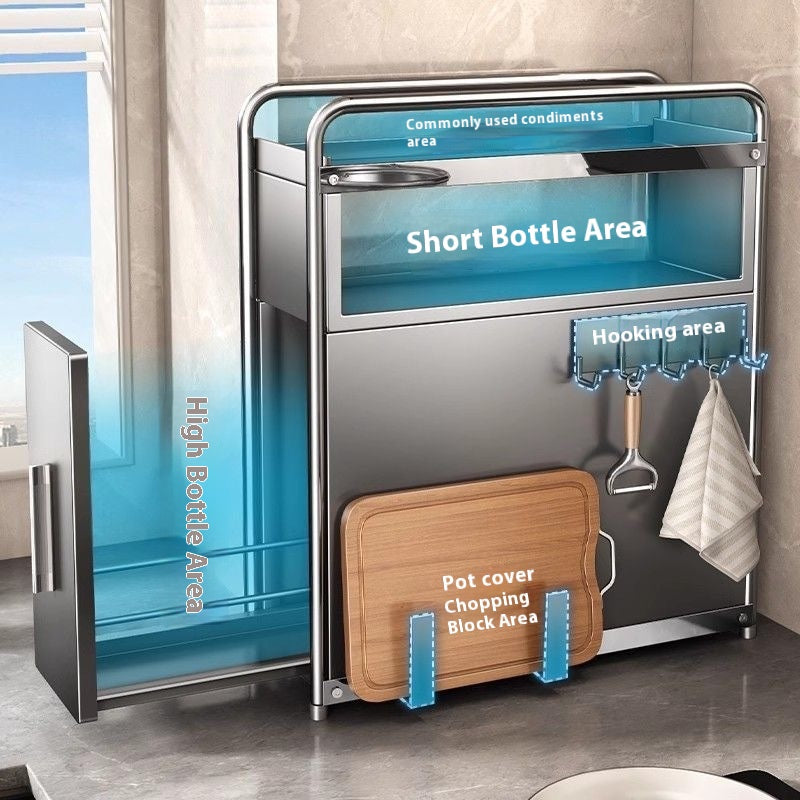 Pull-Out Multi-Layer Kitchen Storage Rack - Modern Household Organization