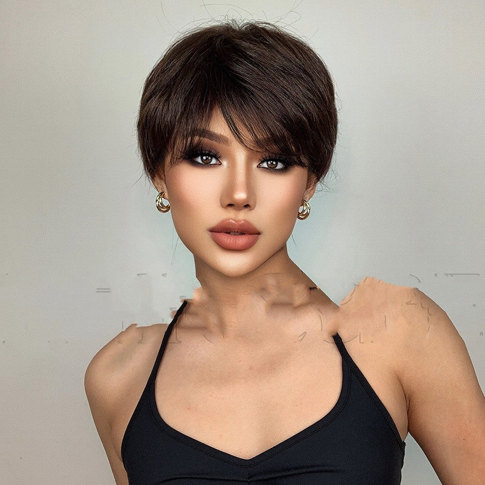 Short Straight Hair Wig - Multiple Colors