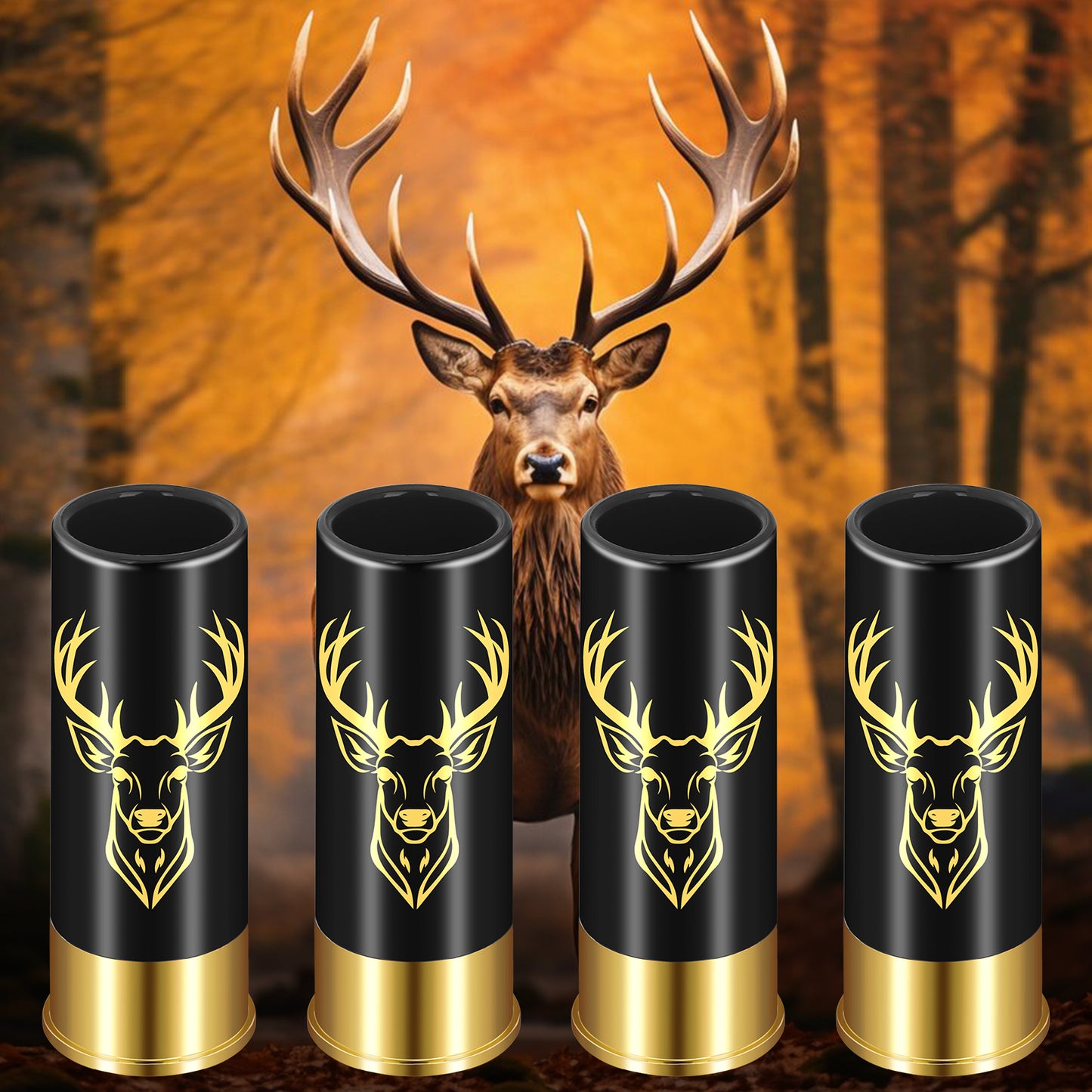 Reusable Plastic Bullet Cups - 1.5 Ounces, Ideal for Whiskey & Cocktails