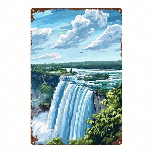 Metal Tin Wall Decoration - 20 cm x 20 cm