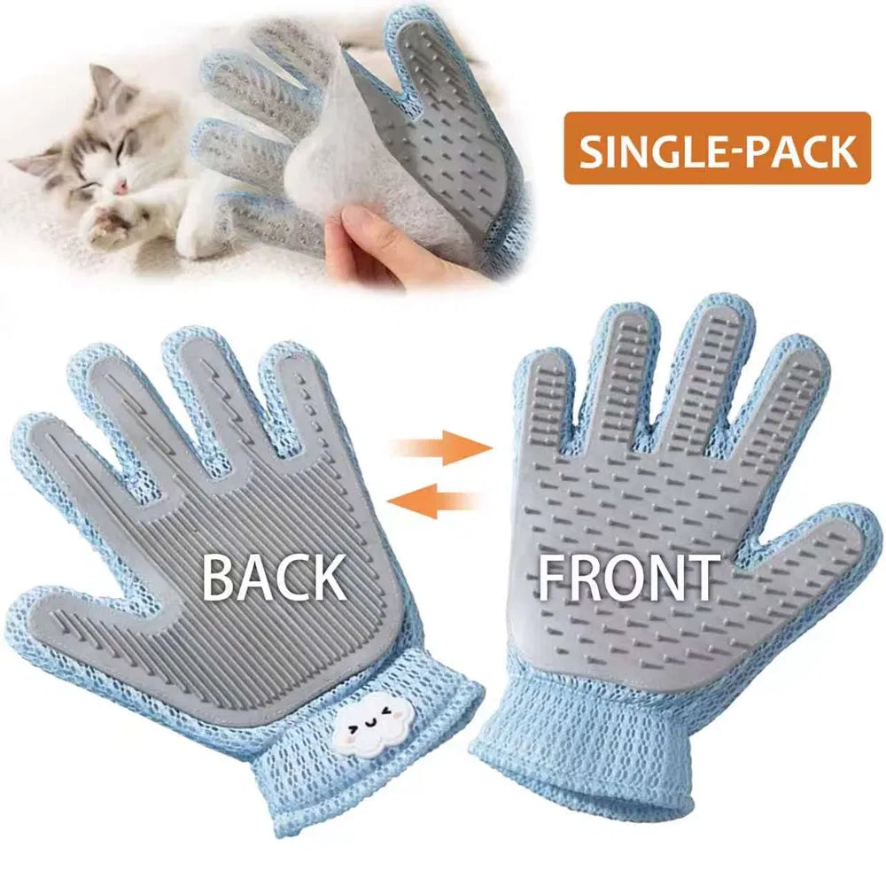 Pet Grooming Glove for Cats and Dogs - Double-Sided Deshedding & Massage Tool