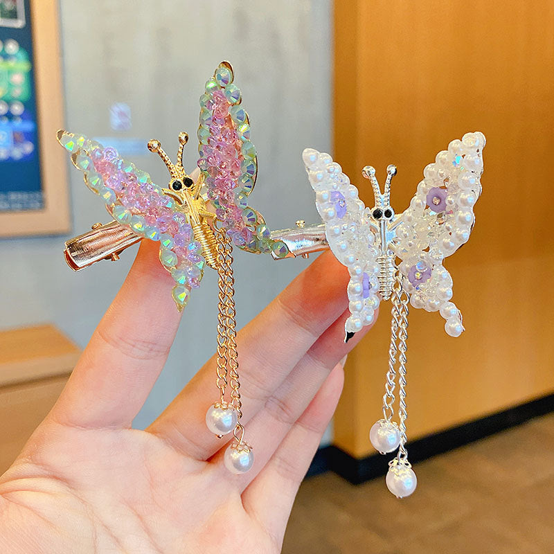 Butterfly Hair Clips Pearl Hairpins Accessories