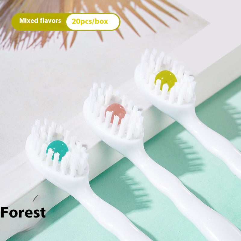 Disposable Bead Toothbrush 20 Pack Portable Oral Care Set - Multiple Flavors