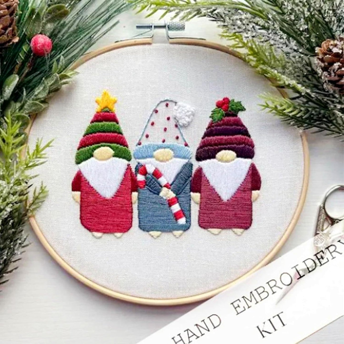 Embroidery Christmas Craft Kit - DIY Embroidery Material for Festive Decorations