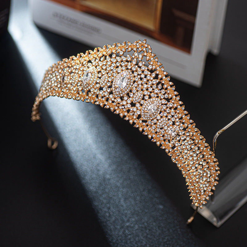 Zirconia Bridal Crown Alloy Tiara - Multiple Colors