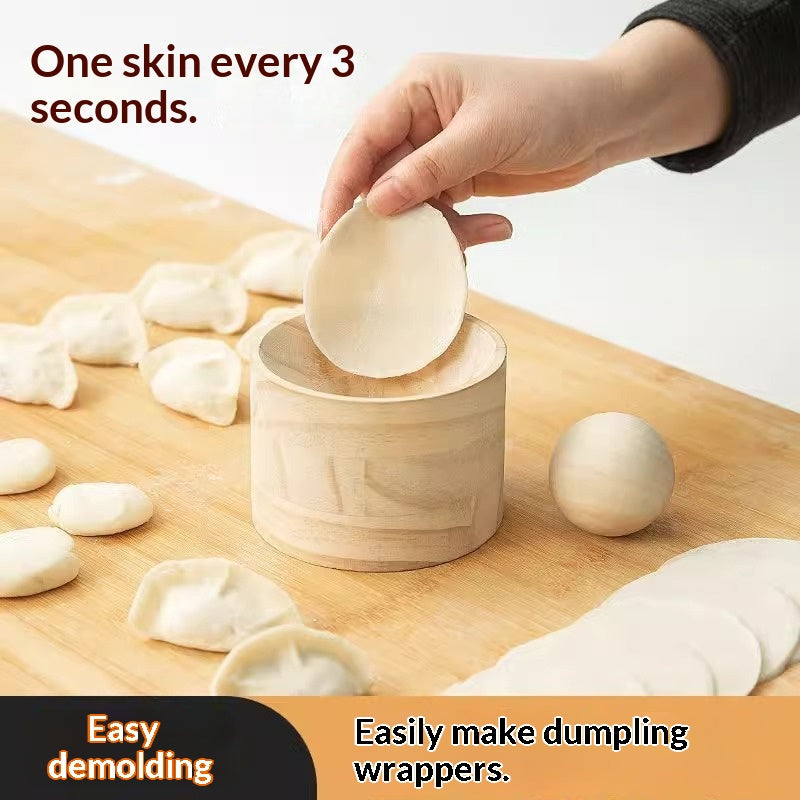 Wooden Dumpling Maker Round Kitchen Mold