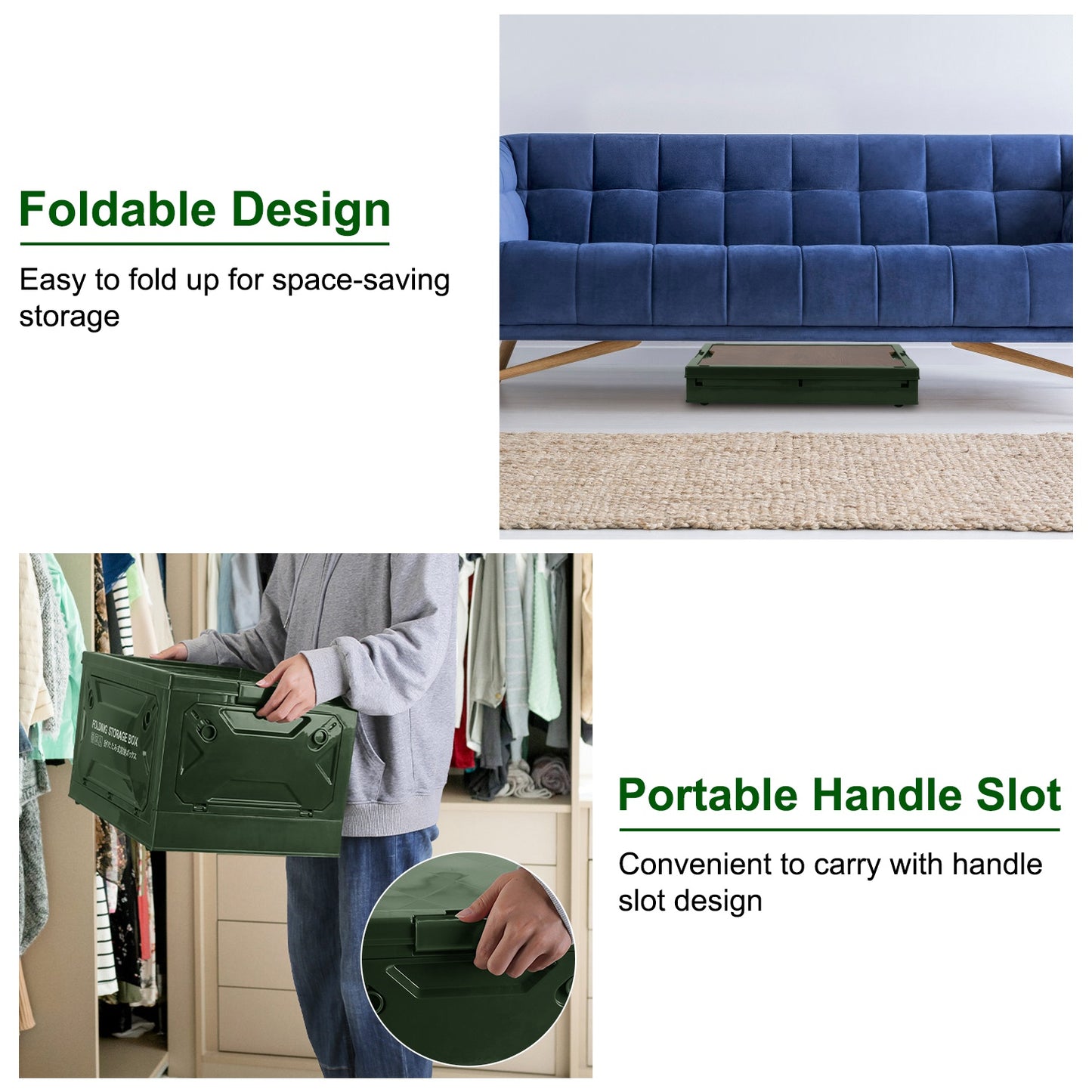 1Pc Folding Storage Bin For Home OrganizationCamping Collapsible