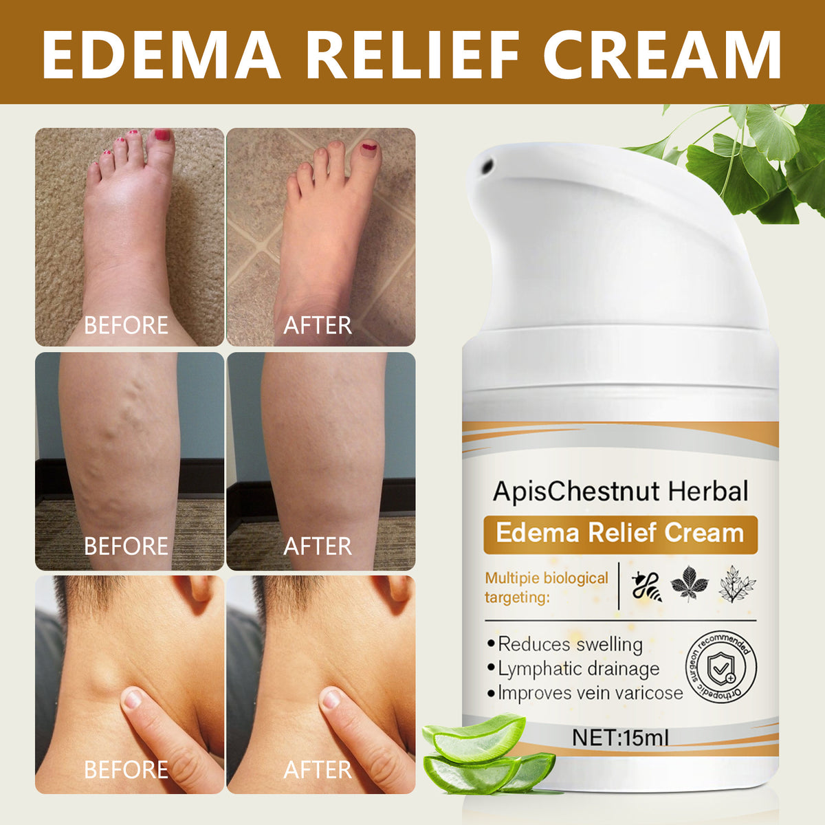 Herbal Mild Relieve Leg Discomfort Moisturizing Skin Daily Massage