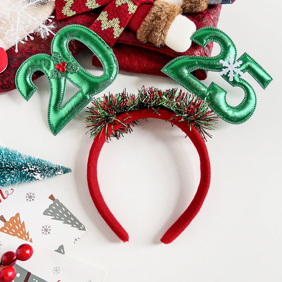 Christmas Headband for Women Holiday Party Accessory - Elegant Festive Hairband