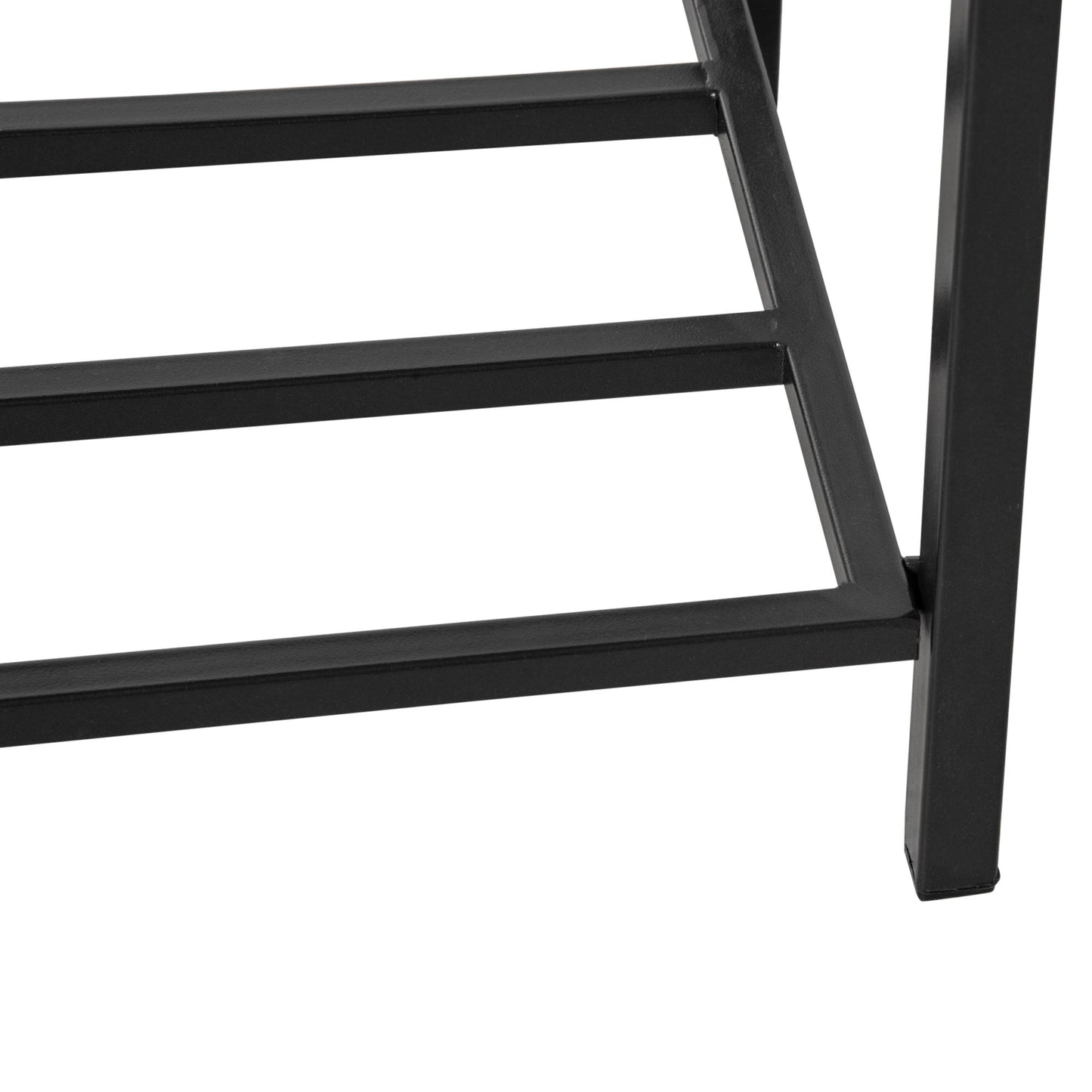 Raised Flower & Vegetable Planter Box with Storage Shelf - Black 730x130x320mm