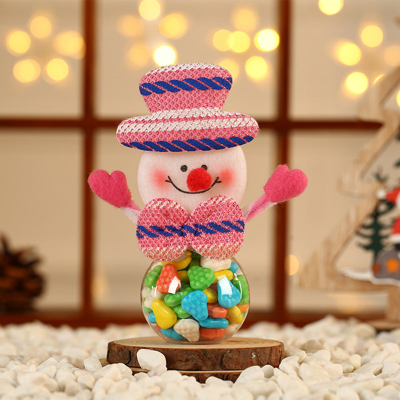 Christmas Mini Candy Jar with Old Man & Holiday Styles - Home Storage Jar