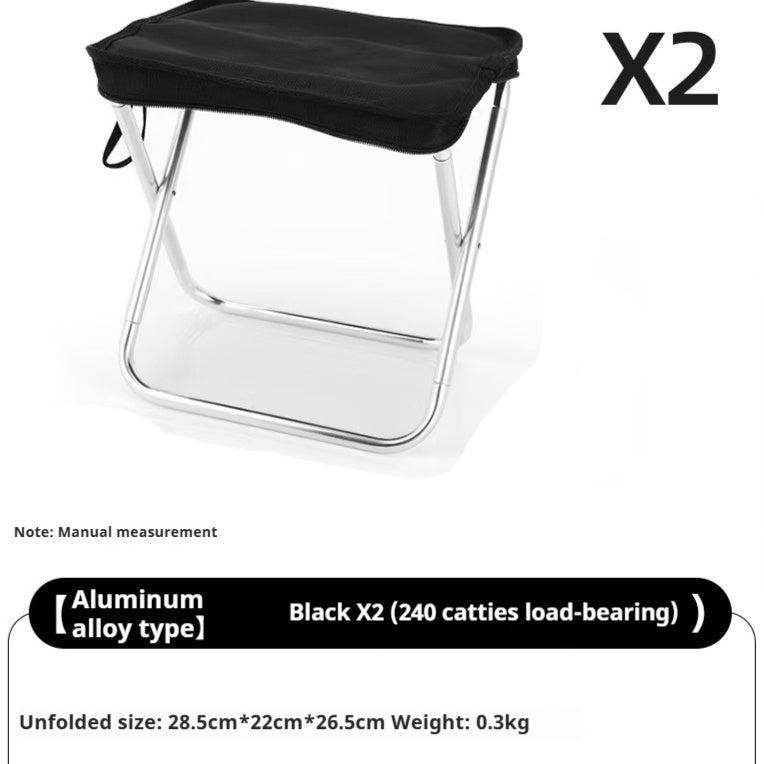 Foldable High-Speed Rail Queuing Barrier - Portable Aluminum Alloy Folding Stool