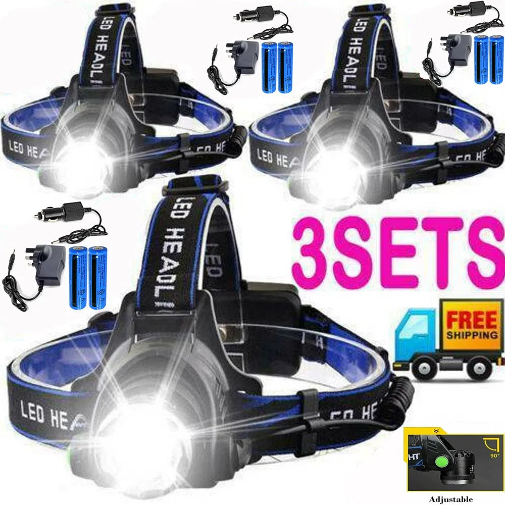 Rechargeable LED Headlamp - Lightweight & Portable Work Light