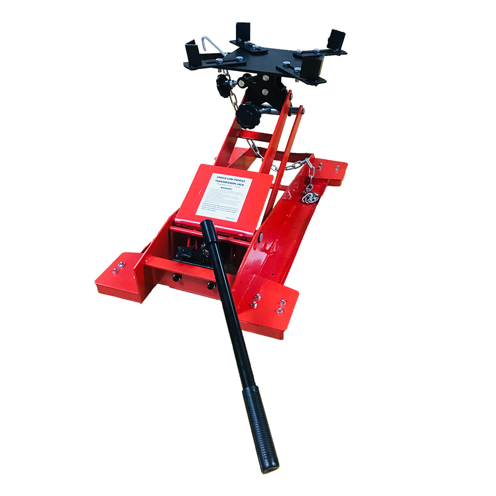 Hydraulic Transmission Jack 0.5 Ton Low Profile Steel Heavy Duty Tool - Red