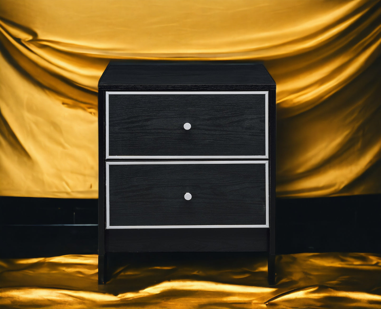 Jabir Black and Silver Accent Table - Stylish Design