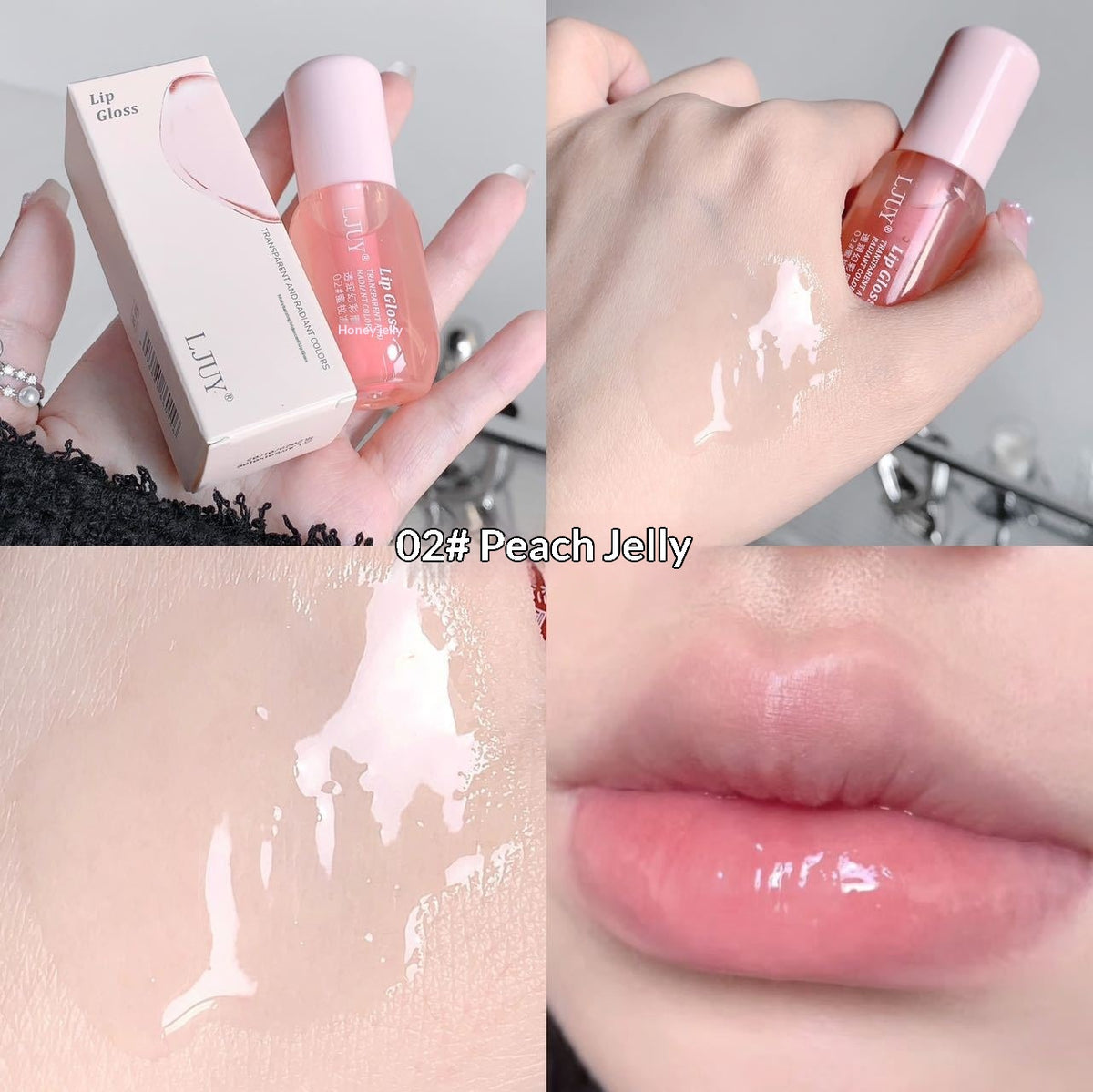 Lip Gloss Set - Translucent Lip Oil with Brightening Shades, Long-Lasting