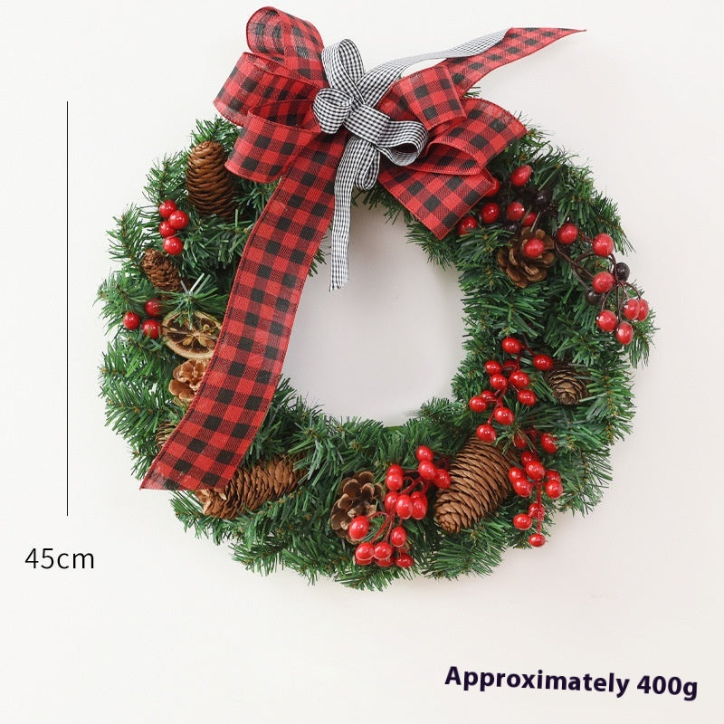 Christmas Garland Bow & Door Hanging Decorations for Festive Home Decor