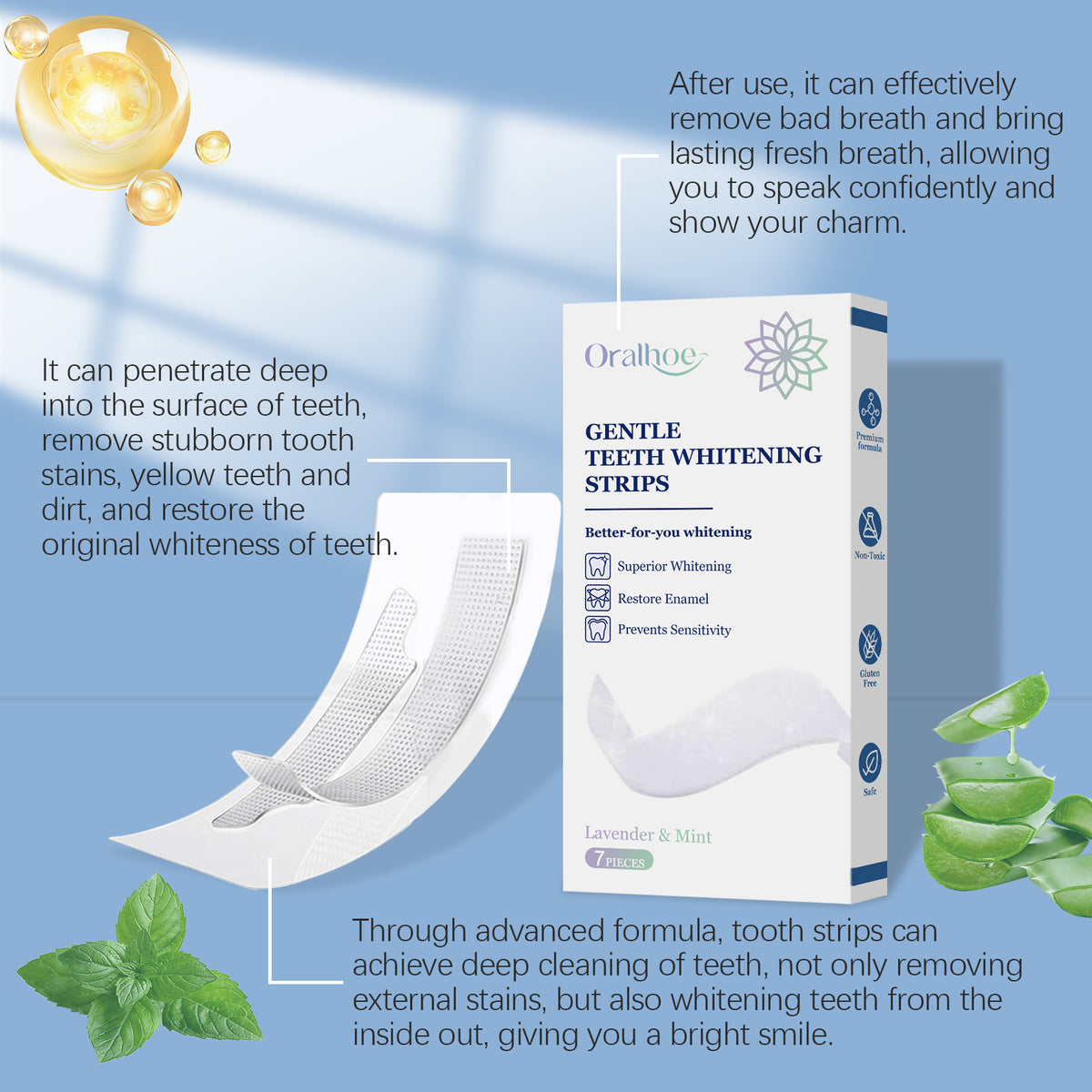 Dental Care Teeth Strips Dirt Removal