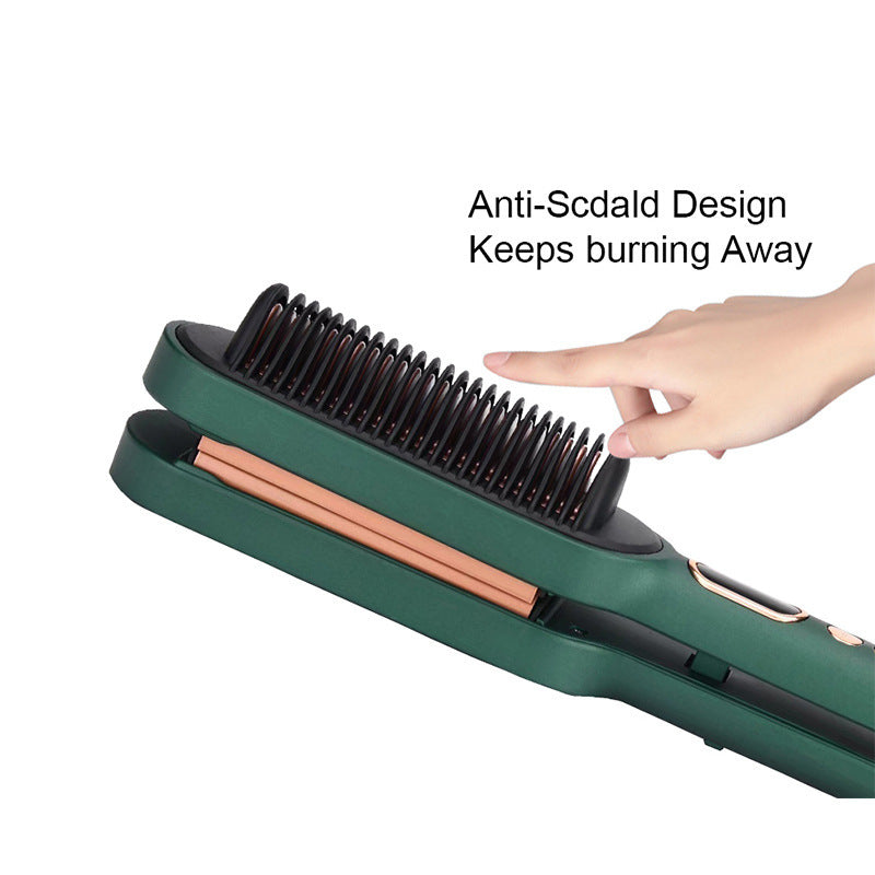 Hair Straightening Comb and Curling Iron Combo - Multi-Function Hair Styling Tool