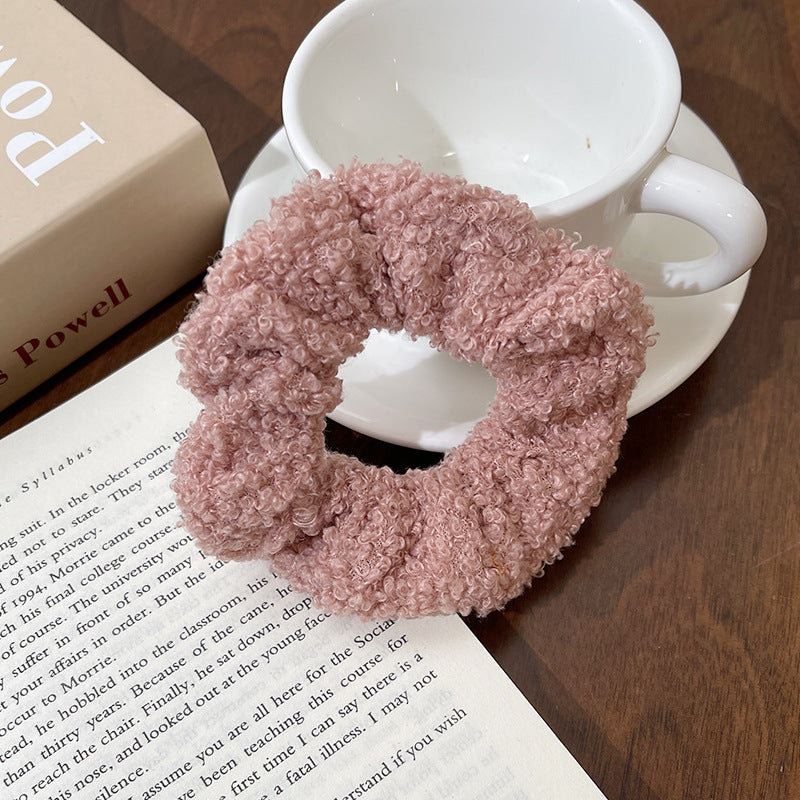 Cute Plush Elastic Hair Scrunchie - Soft Large Intestine Style Hair Band