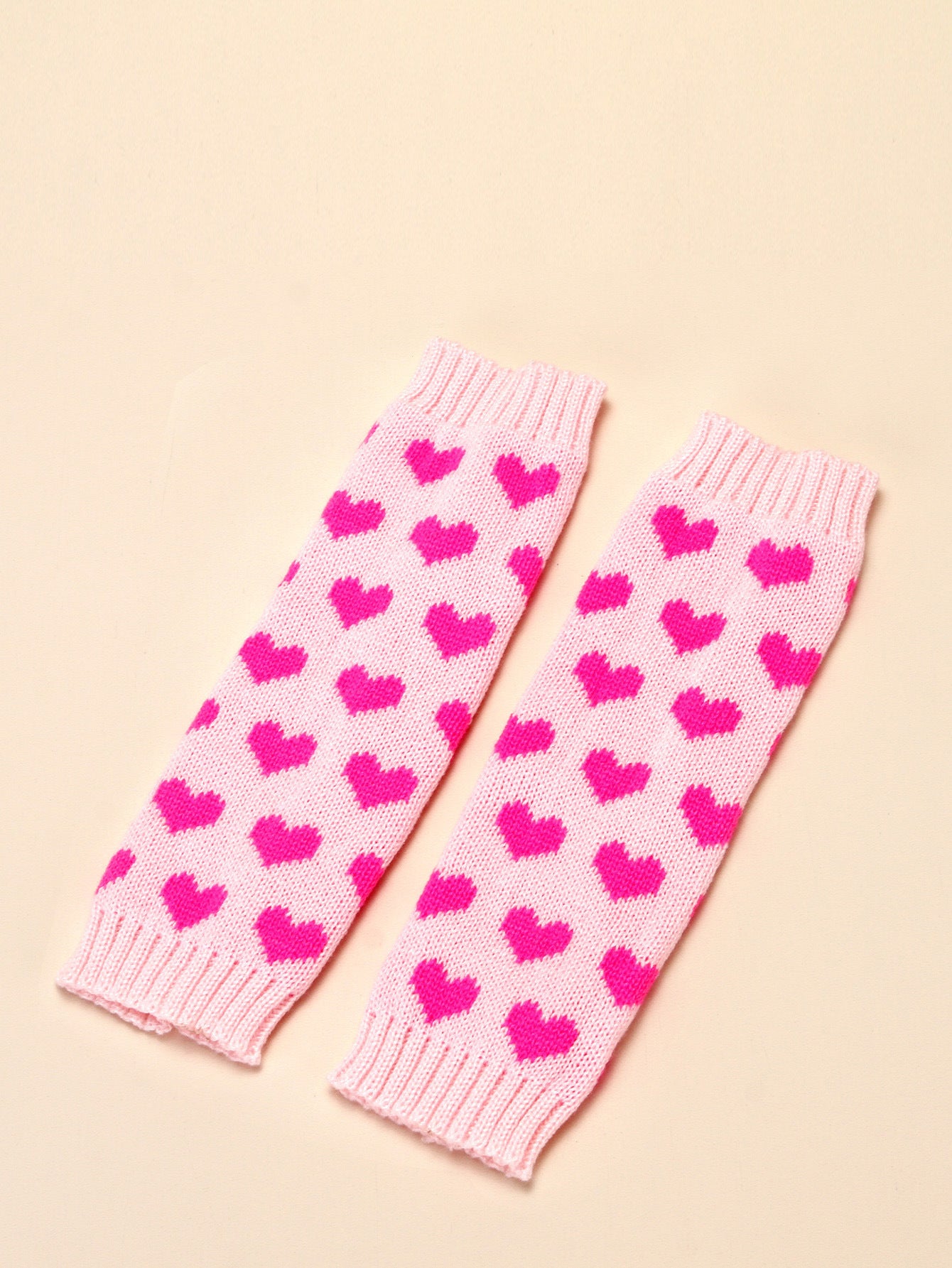 Knitted Love Foot Socks - Mid-Calf Free Size - Black & Pink