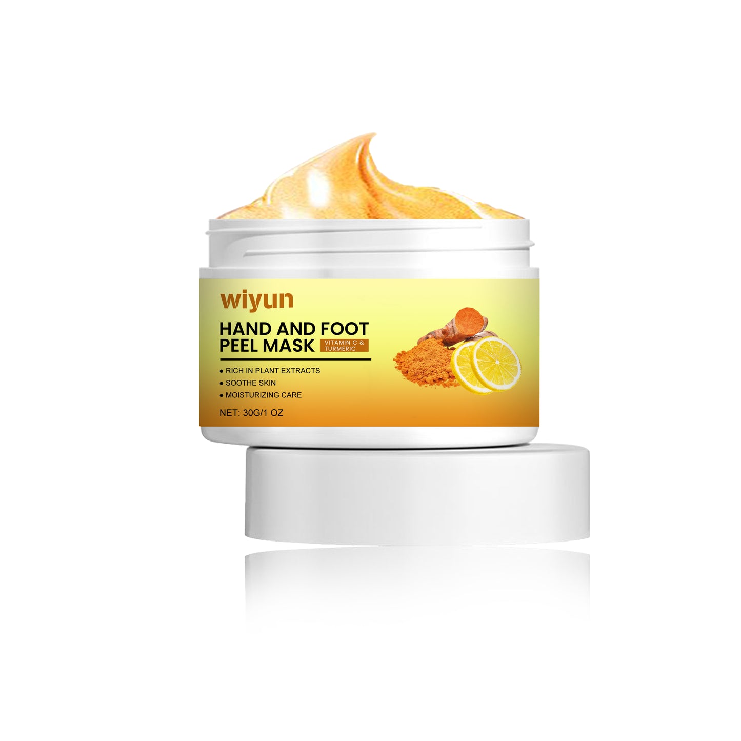 Vitamin C & Turmeric Exfoliating Hand and Foot Mask - Moisturizing Peel-Off