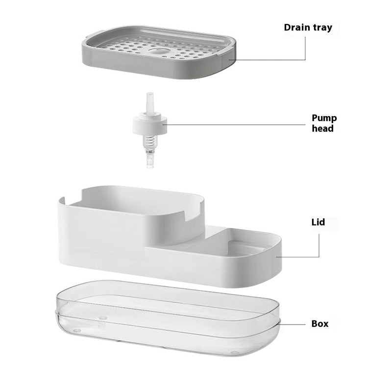Kitchen Press Type Soap Dispenser Manual Lye Box Home Storage